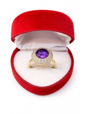 Renkli Taşlı Tektaş Beştaş Elit Baget Altın Yüzükler - KY0330